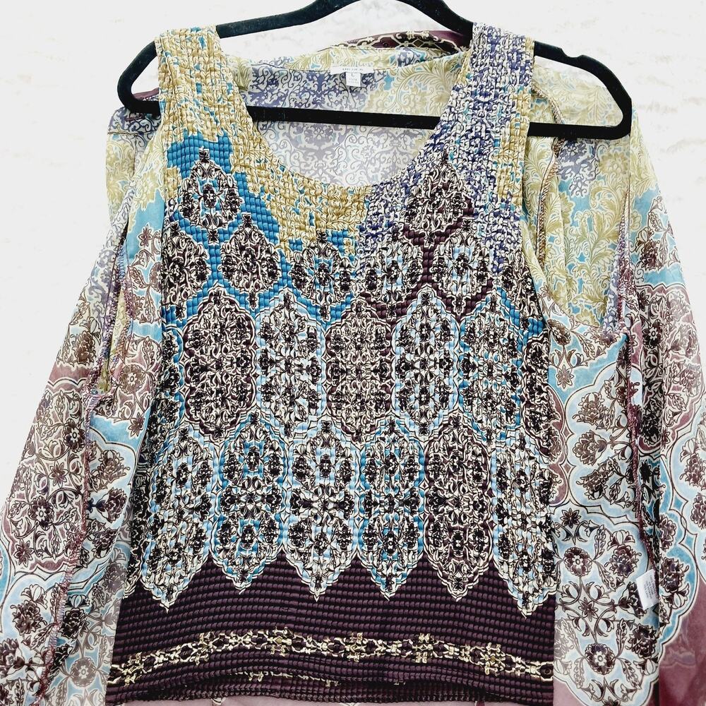 Blouse Shell Set Smock Boho Romantic Fairy Whimsycore Y2K Cottagecore MOP Size L - Picture 8 of 13